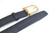 Authentic HERMES Leather Belt Size 102cm 40.2inches Black K9821