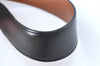 Authentic HERMES Leather Belt Size 102cm 40.2inches Black K9821