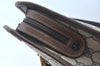 Authentic GUCCI Web Sherry Line Hand Bag GG PVC Leather Brown K9824