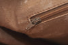 Authentic GUCCI Web Sherry Line Hand Bag GG PVC Leather Brown K9824