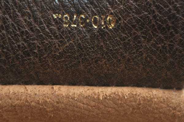 Authentic GUCCI Web Sherry Line Hand Bag GG PVC Leather Brown K9824