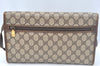 Authentic GUCCI Shoulder Cross Body Bag GG PVC Leather Brown K9827