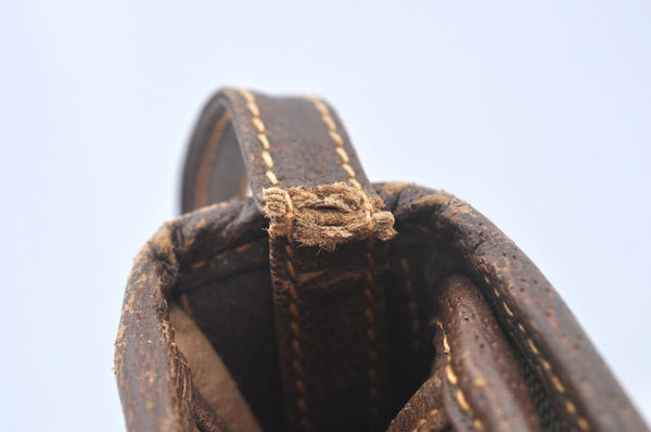 Authentic GUCCI Shoulder Cross Body Bag GG PVC Leather Brown K9827