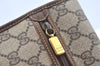 Authentic GUCCI Shoulder Cross Body Bag GG PVC Leather Brown K9827