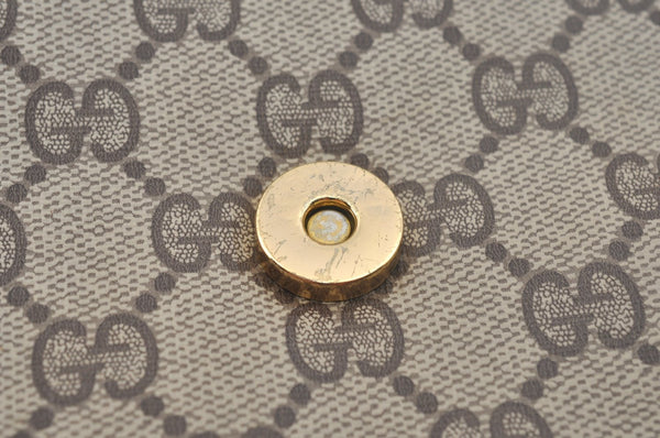 Authentic GUCCI Shoulder Cross Body Bag GG PVC Leather Brown K9827