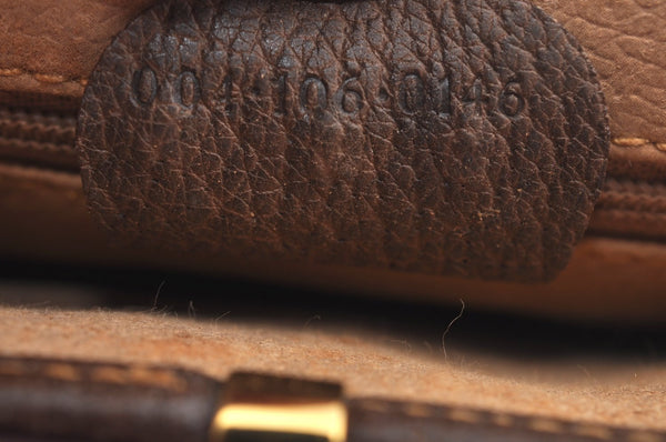 Authentic GUCCI Shoulder Cross Body Bag GG PVC Leather Brown K9827