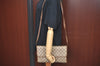 Authentic GUCCI Shoulder Cross Body Bag GG PVC Leather Brown K9827