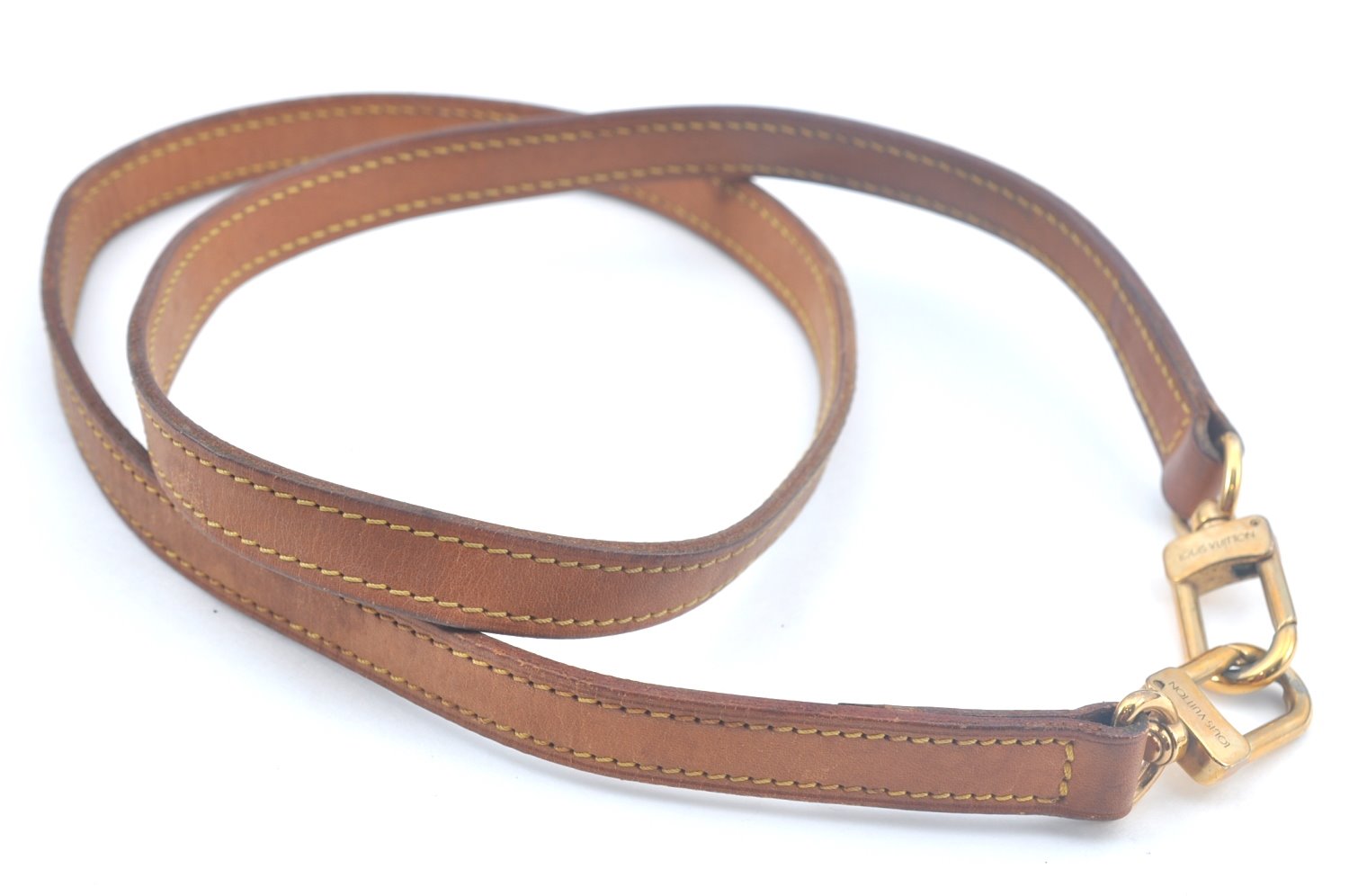 Authentic Louis Vuitton Leather Shoulder Strap Beige 39.8