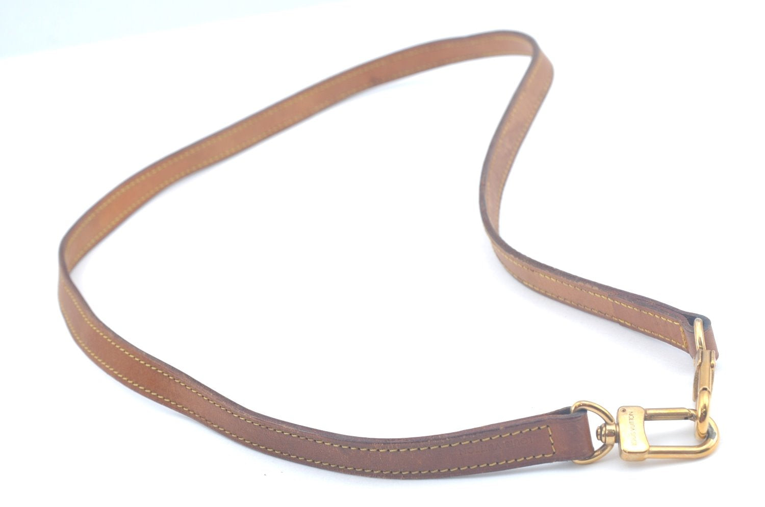 Authentic Louis Vuitton Leather Shoulder Strap Beige 39.8