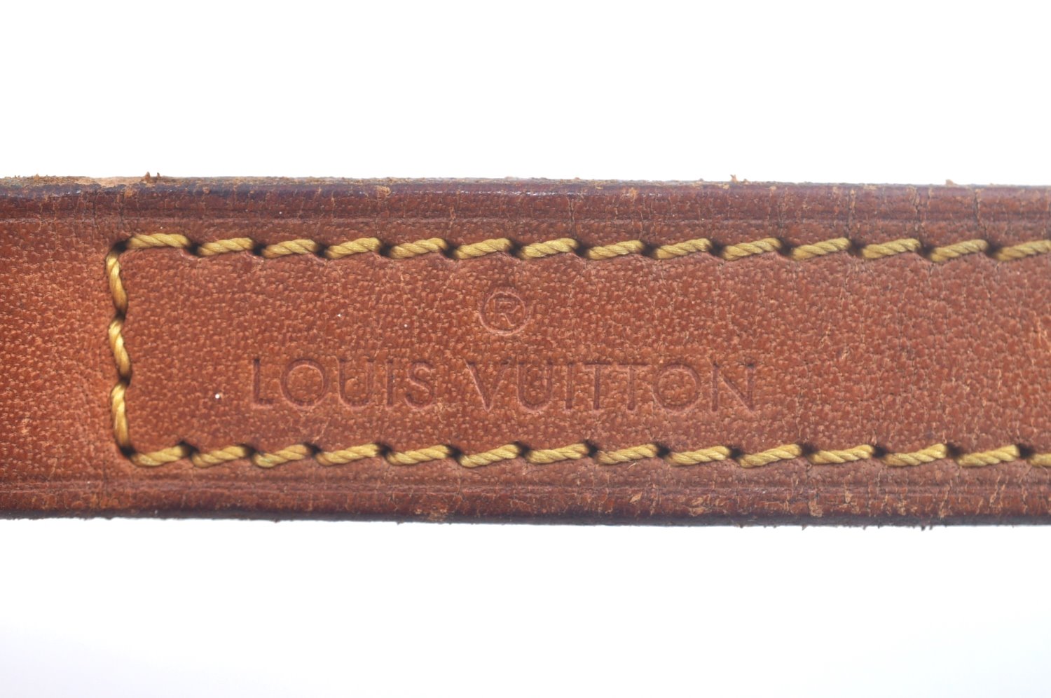 Authentic Louis Vuitton Leather Shoulder Strap Beige 39.8