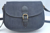 Auth Christian Dior Trotter Shoulder Cross Body Bag PVC Leather Navy Blue K9840