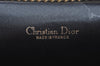 Auth Christian Dior Trotter Chain Shoulder Cross Bag Canvas Navy Blue Junk K9843