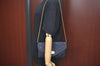 Auth Christian Dior Trotter Chain Shoulder Cross Bag Canvas Navy Blue Junk K9843