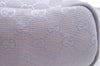Authentic GUCCI Hand Bag Pouch Purse GG Canvas 07198 Leather Light Purple K9845