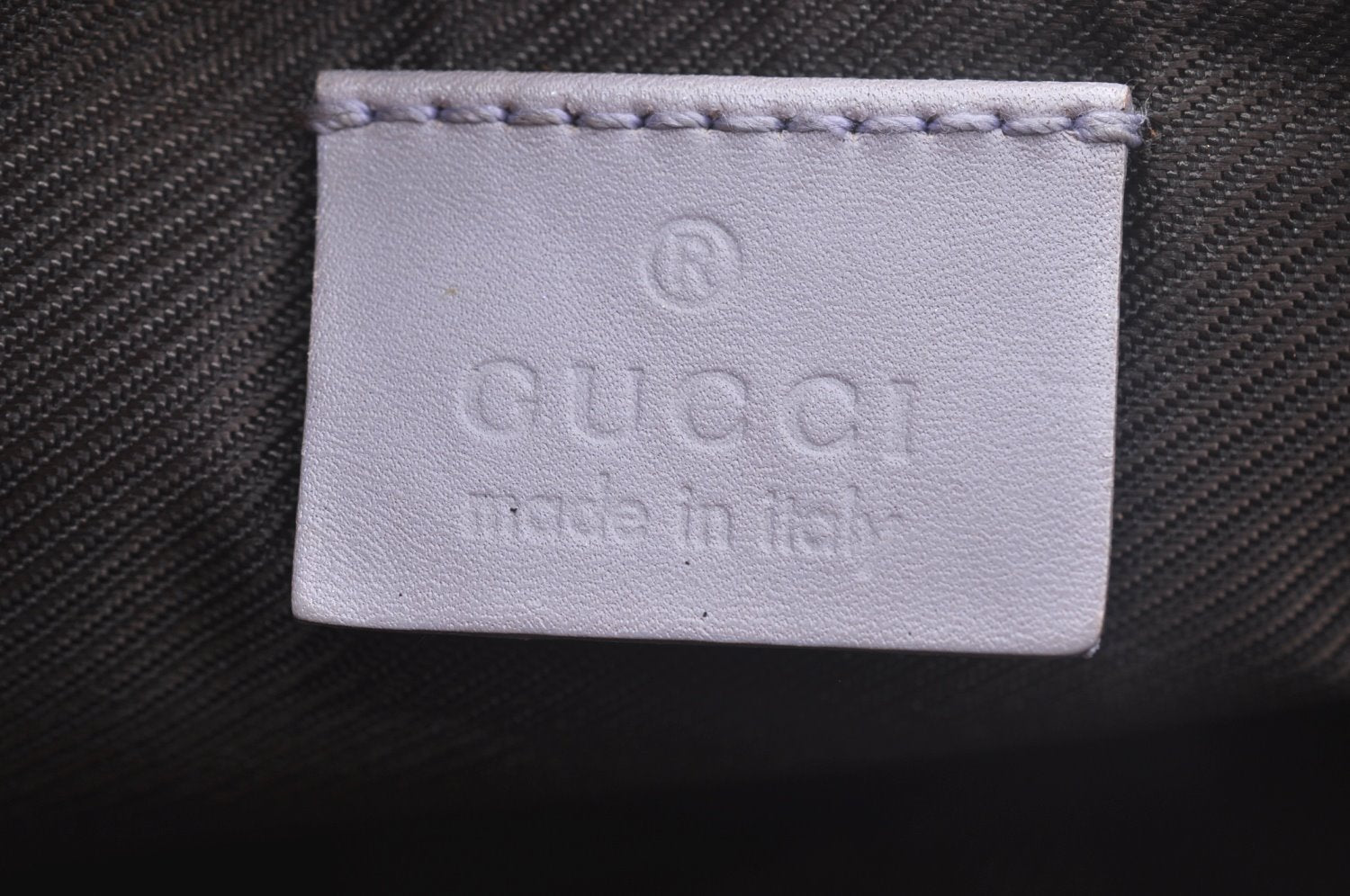 Authentic GUCCI Hand Bag Pouch Purse GG Canvas 07198 Leather Light Purple K9845