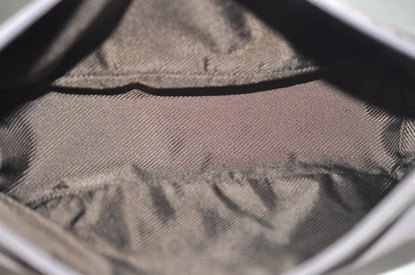 Authentic GUCCI Hand Bag Pouch Purse GG Canvas 07198 Leather Light Purple K9845