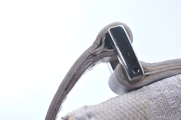 Authentic GUCCI Hand Bag Pouch Purse GG Canvas 07198 Leather Light Purple K9845