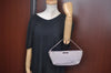 Authentic GUCCI Hand Bag Pouch Purse GG Canvas 07198 Leather Light Purple K9845