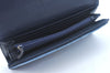 Authentic GUCCI GG Marmont Continental Long Wallet Denim 443436 Light Blue K9847