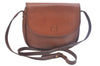 Authentic Burberrys Vintage Leather Shoulder Cross Body Bag Purse Brown K9851