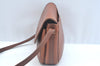 Authentic Burberrys Vintage Leather Shoulder Cross Body Bag Purse Brown K9851