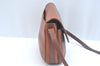 Authentic Burberrys Vintage Leather Shoulder Cross Body Bag Purse Brown K9851