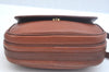 Authentic Burberrys Vintage Leather Shoulder Cross Body Bag Purse Brown K9851