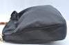 Authentic GUCCI Bamboo Shoulder Bag Leather Black Junk K9856