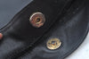 Authentic GUCCI Bamboo Shoulder Bag Leather Black Junk K9856