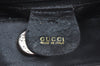 Authentic GUCCI Bamboo Shoulder Bag Leather Black Junk K9856