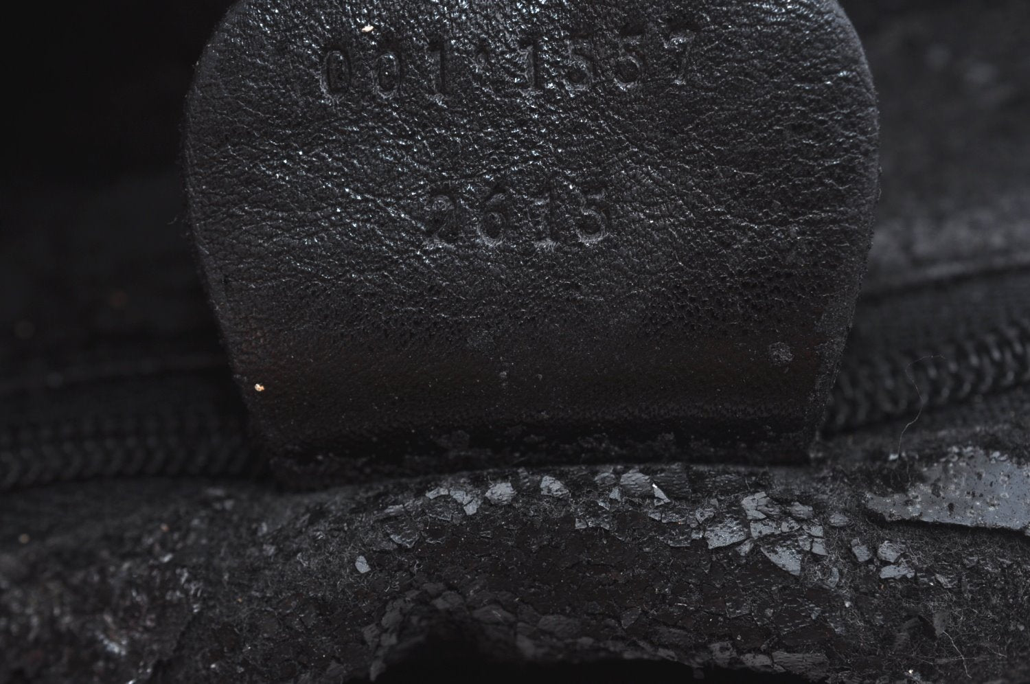 Authentic GUCCI Bamboo Shoulder Bag Leather Black Junk K9856