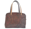 Authentic ETRO Paisley Shoulder Hand Bag PVC Leather Bordeaux Red K9859