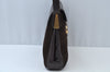 Authentic GUCCI Square GG Shoulder Cross Body Bag Suede Leather Brown K9866
