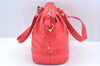 Samantha Vega 2Way Shoulder Cross Body Hand Bag Purse Leather Red K9868