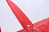 Samantha Vega 2Way Shoulder Cross Body Hand Bag Purse Leather Red K9868