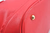 Samantha Vega 2Way Shoulder Cross Body Hand Bag Purse Leather Red K9868