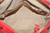 Samantha Vega 2Way Shoulder Cross Body Hand Bag Purse Leather Red K9868