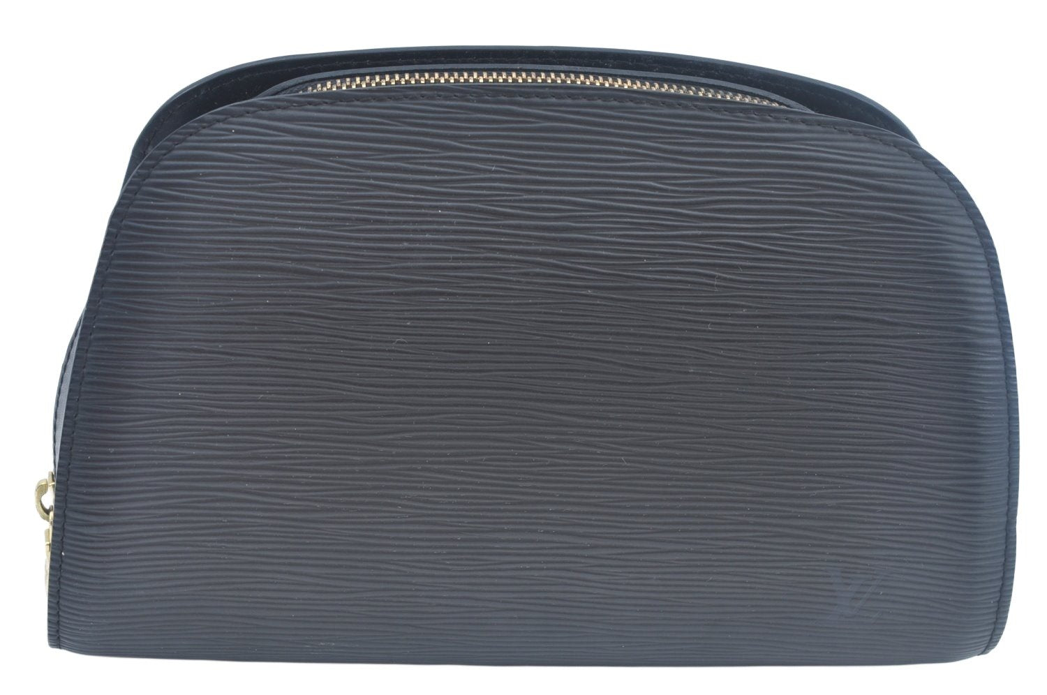Authentic Louis Vuitton Epi Dauphine MM Pouch Clutch Bag Black M48452 LV K9870