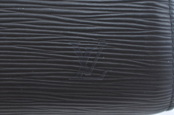 Authentic Louis Vuitton Epi Dauphine MM Pouch Clutch Bag Black M48452 LV K9870