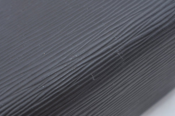 Authentic Louis Vuitton Epi Dauphine MM Pouch Clutch Bag Black M48452 LV K9870