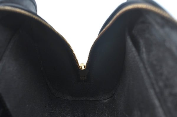 Authentic Louis Vuitton Epi Dauphine MM Pouch Clutch Bag Black M48452 LV K9870