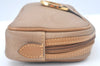 Authentic Christian Dior Trotter Pouch Purse PVC Leather Beige K9876