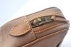Authentic Christian Dior Trotter Pouch Purse PVC Leather Beige K9876