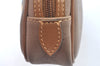 Authentic Christian Dior Trotter Pouch Purse PVC Leather Beige K9876