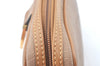Authentic Christian Dior Trotter Pouch Purse PVC Leather Beige K9876