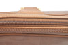 Authentic Christian Dior Trotter Pouch Purse PVC Leather Beige K9876