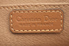 Authentic Christian Dior Trotter Pouch Purse PVC Leather Beige K9876
