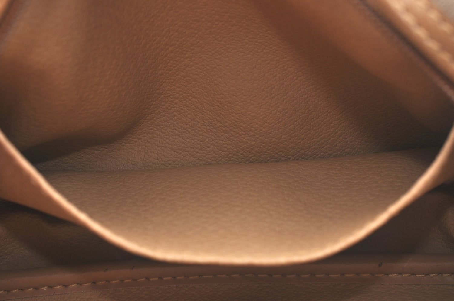 Authentic Christian Dior Trotter Pouch Purse PVC Leather Beige K9876