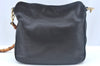 Authentic GUCCI Bamboo 2way Hand Shoulder Bag Leather Black Junk K9879