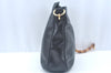 Authentic GUCCI Bamboo 2way Hand Shoulder Bag Leather Black Junk K9879
